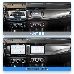 comparativa del antes y el despues de instalar nuestra pantalla en el alfa romeo giulietta