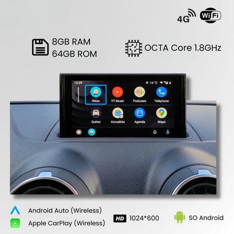 Android Auto Radio Carplay Audi A3 8V 2013-2018