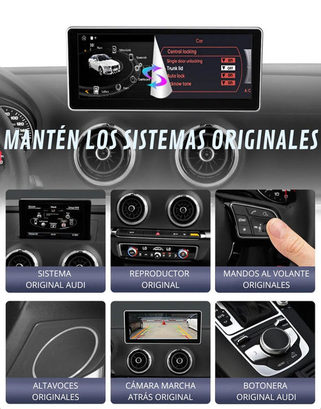 pantalla android auto audi a3 8v pantalla carplay audi a3 radio android auto audi a3 radio carplay audi a3 pantalla tactil audi a3 radio android audi a3 bluetooth 4g google maps waze spotify