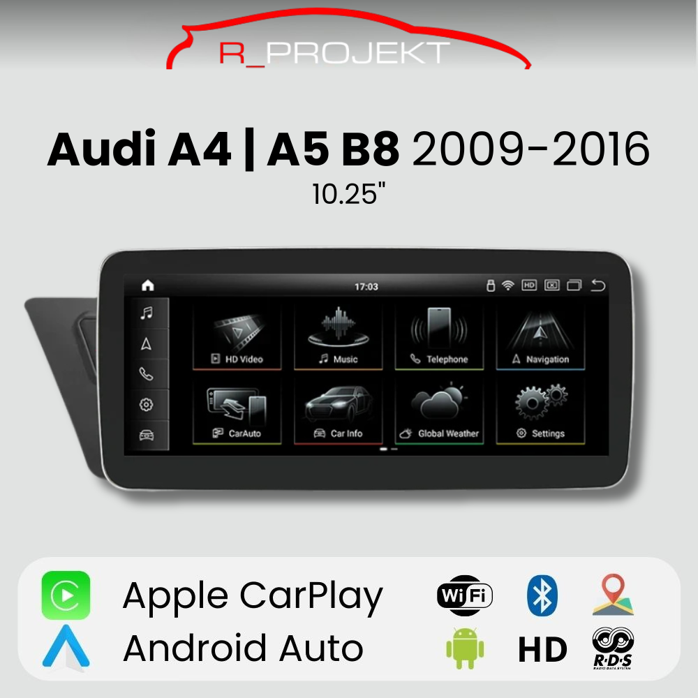 Android Auto Radio Carplay Audi A4 A5 2009-2016 10 Inch