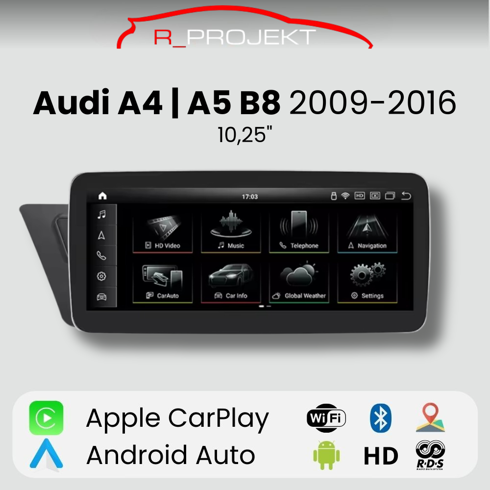 Radio Android Auto Carplay Audi A4 A5 2009-2016 10 Pulgadas
