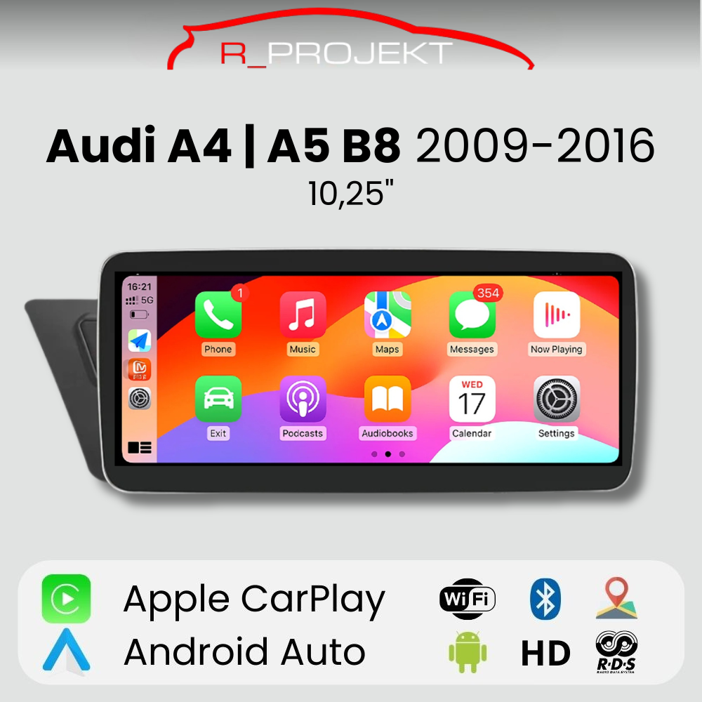 Android Auto Carplay Screen for Audi A4 A5 2009-2016 10 Inch 