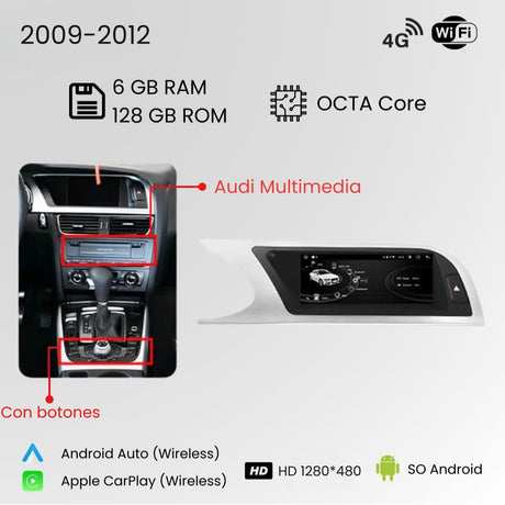 Android Autoradio Carplay Audi A4 B8 2009-2016