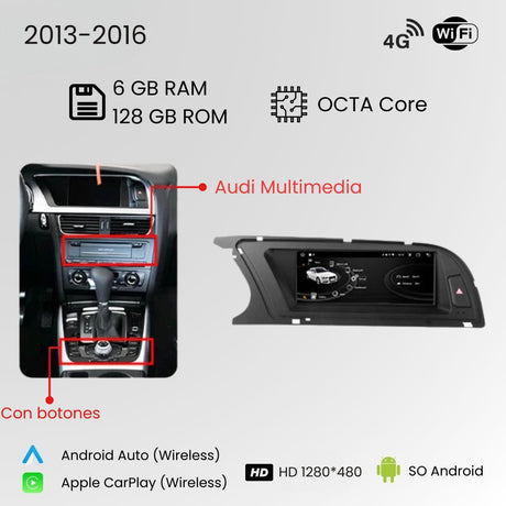 Android Autoradio Carplay Audi A4 B8 2009-2016