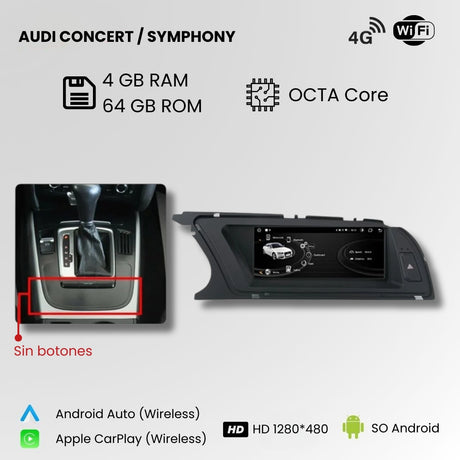 Android Autoradio Carplay Audi A5 B8 2008-2016