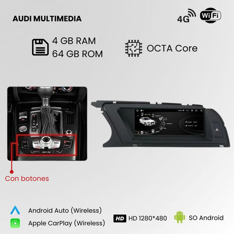 Android Autoradio Carplay Audi A5 B8 2008-2016