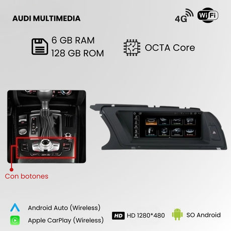 Android Auto Radio Carplay Audi A5 B8 2008-2016