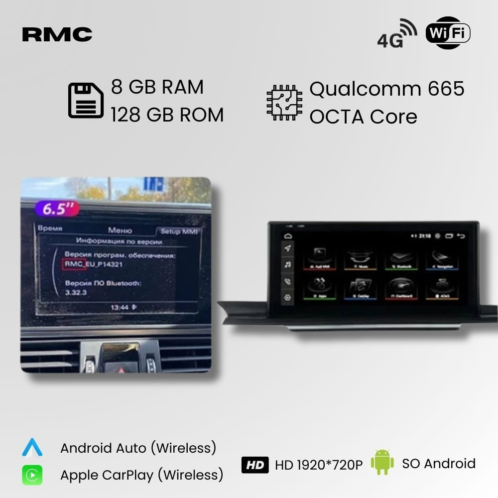 Radio Android Auto Carplay Audi A6 A7 2011-2019 10,25 Pulgadas