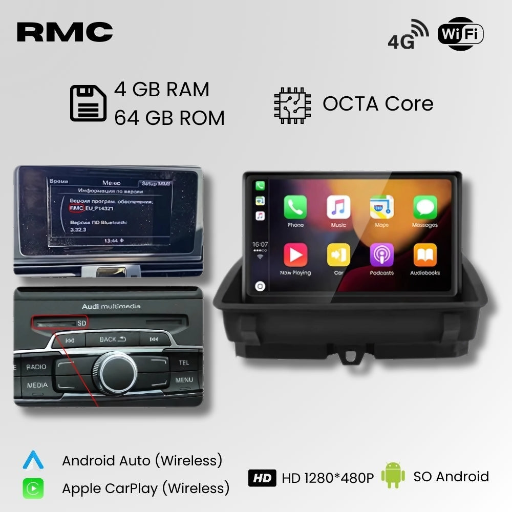 Android Auto Radio Carplay Audi Q3 2012-2018