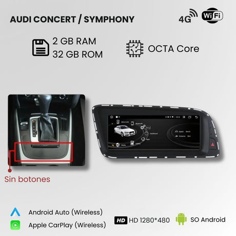 Android Autoradio Carplay Audi Q5 2009-2016