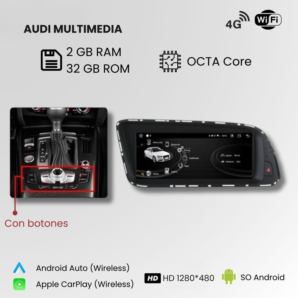 Radio Android Auto Carplay Audi Q5 2009-2016