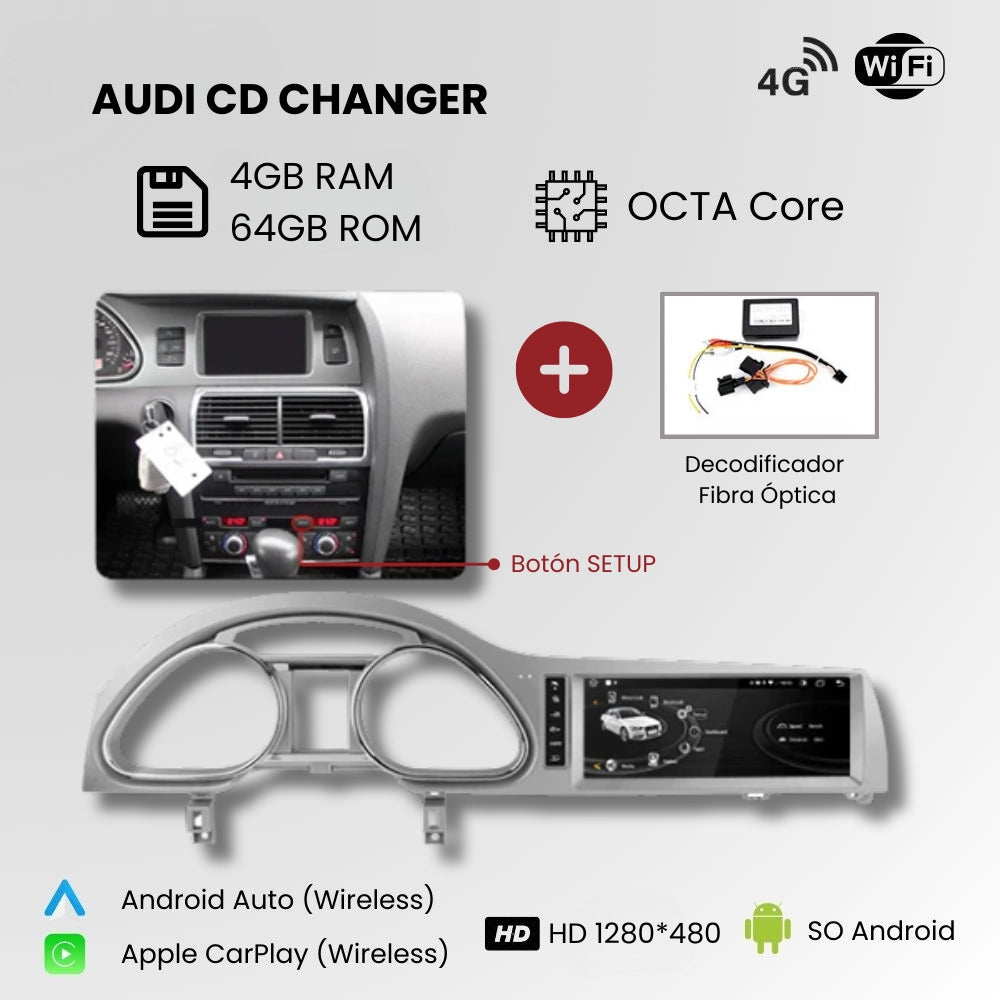 Android Auto Radio Carplay Audi Q7 2006 - 2015