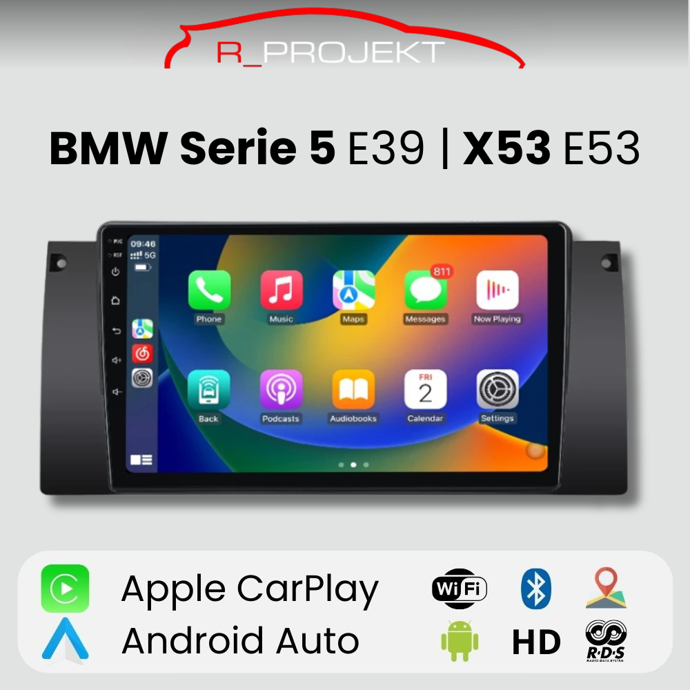 Android Autoradio Carplay BMW E53 X5 Serie 5 E39