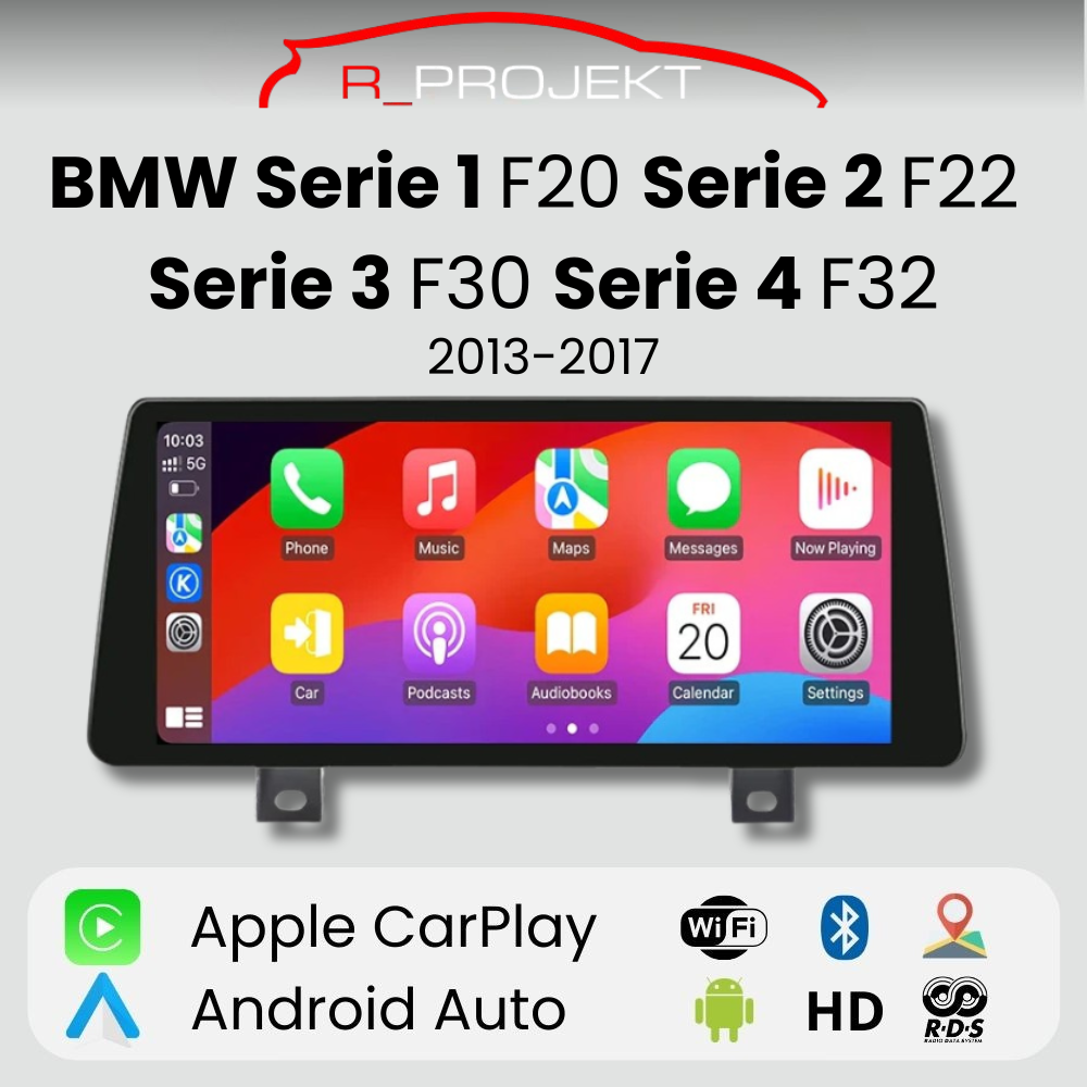 Android Autoradio Carplay BMW Serie 1 2 3 4 F20 F21 F22 F30 F31 F32 F33 F34 F36
