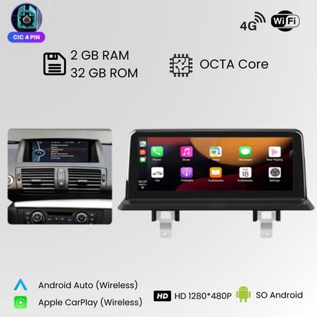 Radio Android Auto Carplay BMW Serie 1 E81 E82 E87 E88 10 Pulgadas