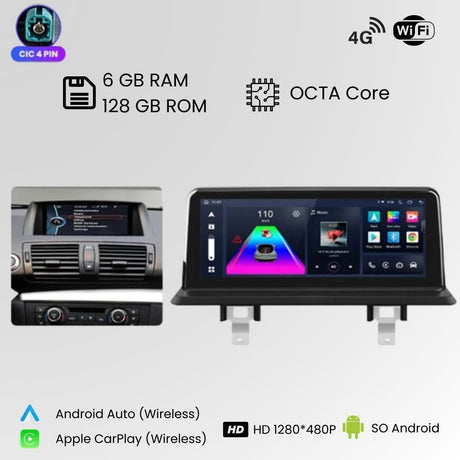 Radio Android Auto Carplay BMW Serie 1 E81 E82 E87 E88 10 Pulgadas