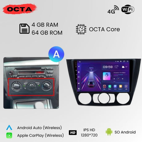 Radio Android Auto Carplay BMW Serie 1 E81 E82 E87 E88