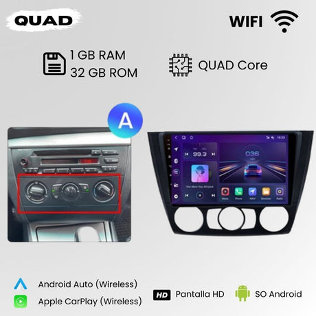 Radio Android Auto Carplay BMW Serie 1 E81 E82 E87 E88