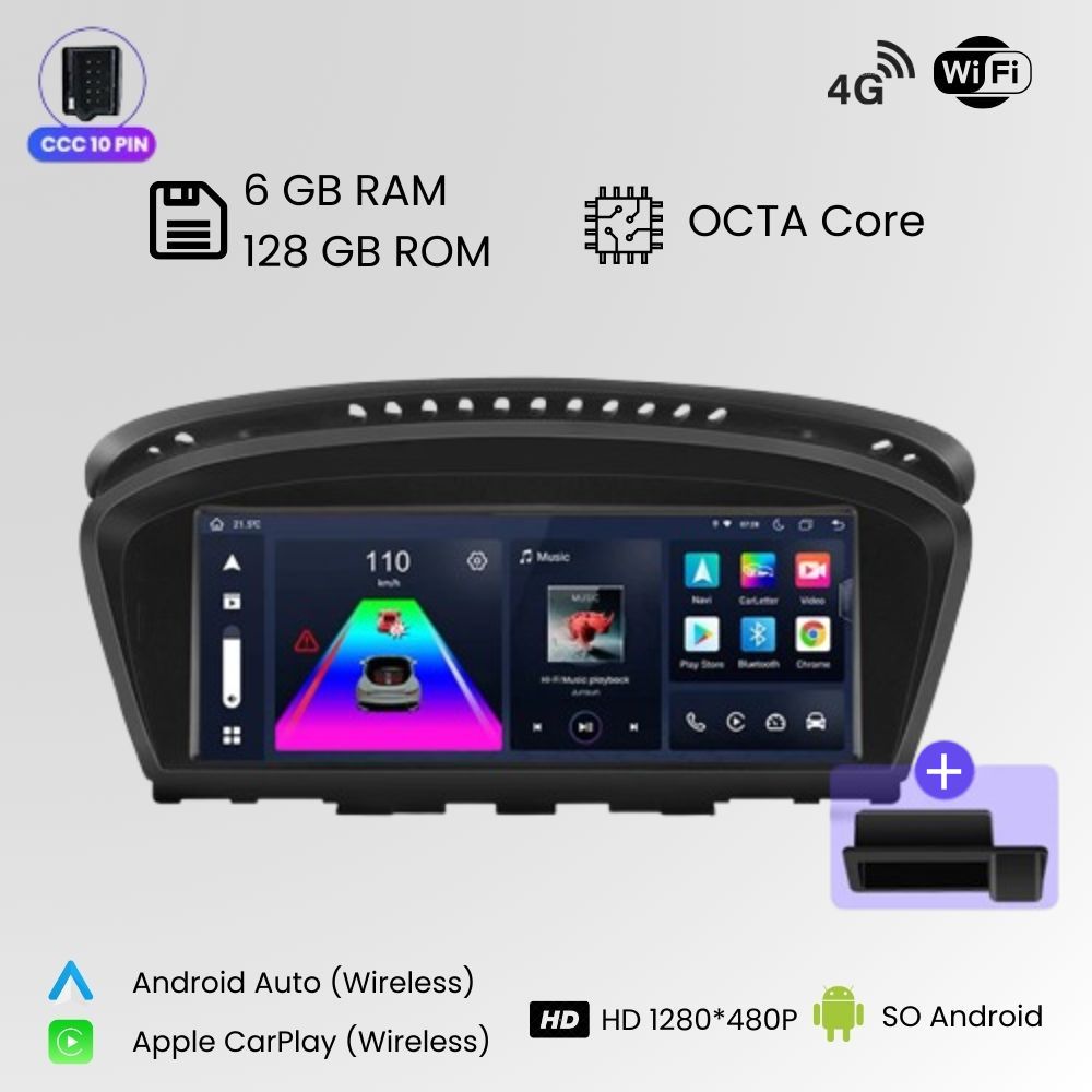 Android Autoradio Carplay BMW Serie 3 5 6 E60 E61 E63 E64 E90 E91 E92 CCC CIC