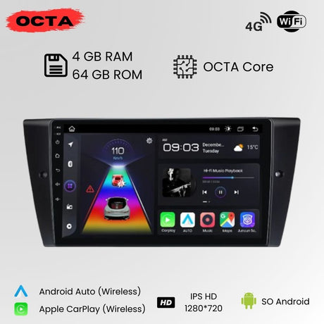 Android Auto Radio Carplay BMW 3 Series E90 E91 E92 E93