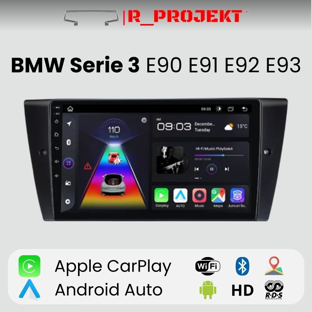 Radio Android Auto Carplay BMW Serie 3 E90 E91 E92 E93