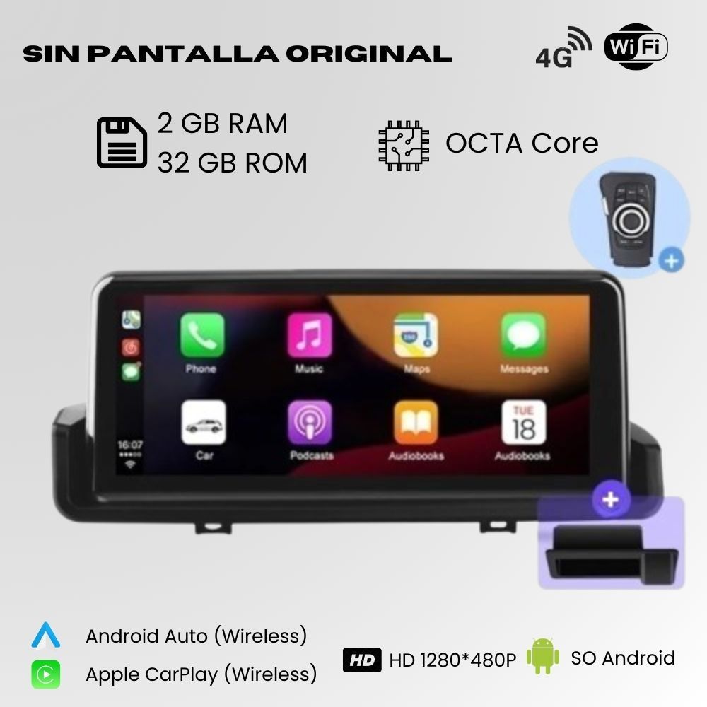 Radio Android Auto Carplay BMW Serie 3 E90 E91 E92 E93 2005-2012