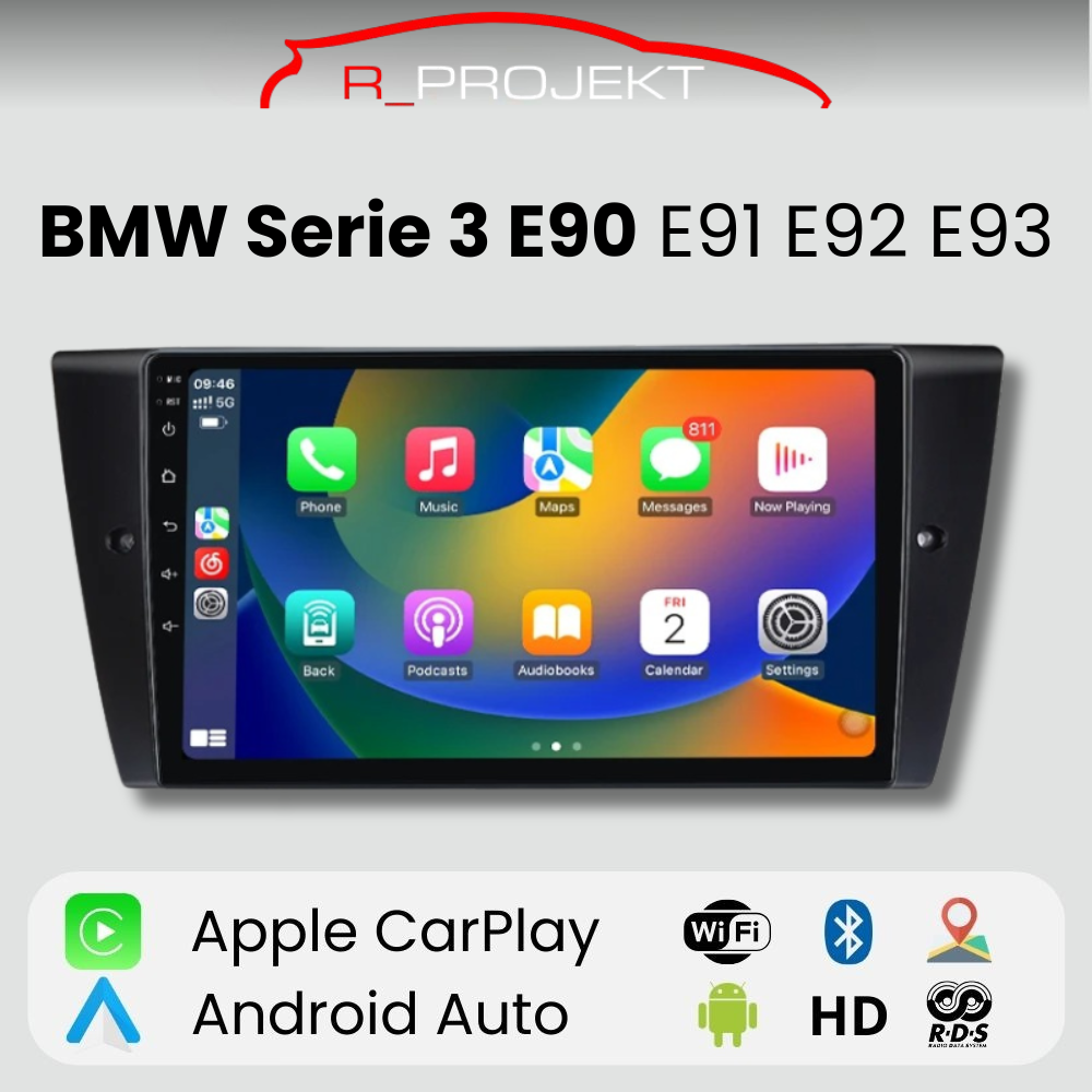 Radio Android Auto Carplay BMW Serie 3 E90 E91 E92 E93