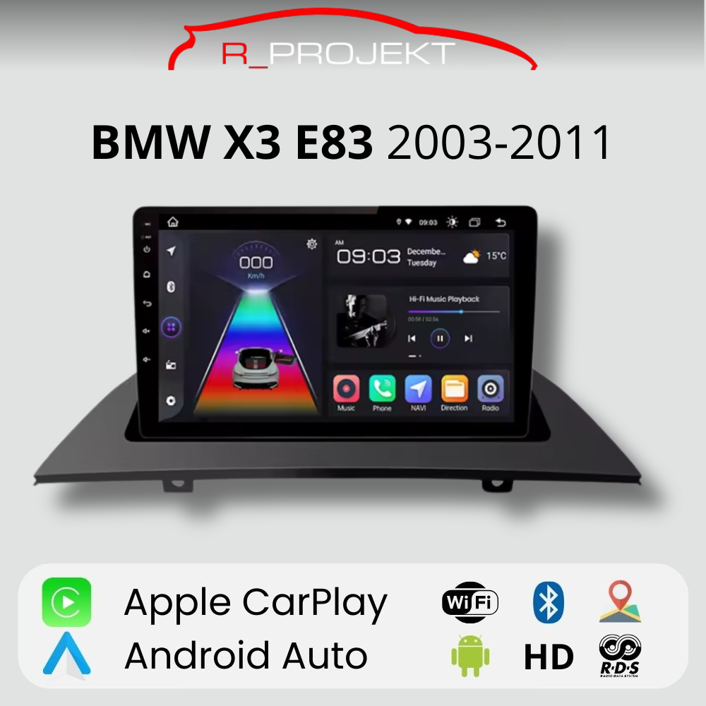 Radio Android Auto Carplay BMW X3 E83 2003 - 2011