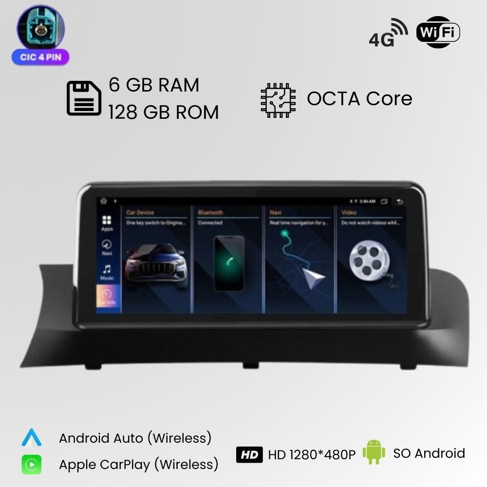 Radio Android Auto Carplay BMW X3 F25 2010-2017 X4 F26 2014-2018