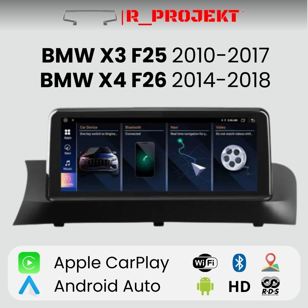 Android Autoradio Carplay BMW X3 F25 2010–2017 X4 F26 2014–2018