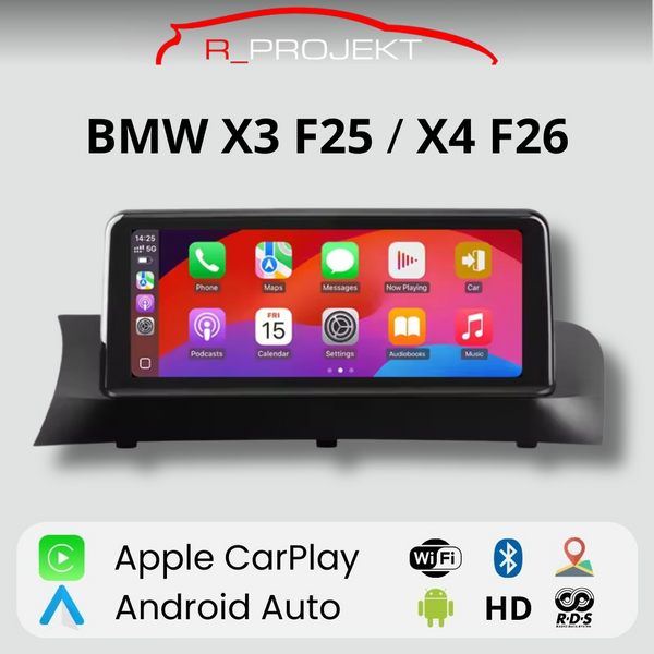 Android Auto Carplay Screen BMW X3 F25 2010-2017 X4 F26 2014-2018