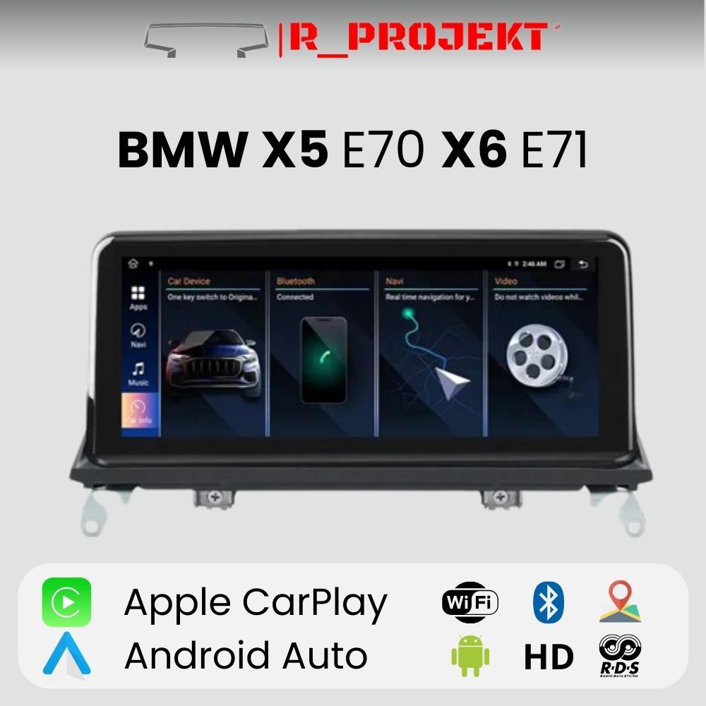 Android Auto Radio Carplay BMW X5 E70 F15 X6 E71 F16 2007-2013