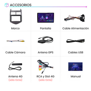 Android Auto Carplay Screen Chevrolet Aveo 2011-2015