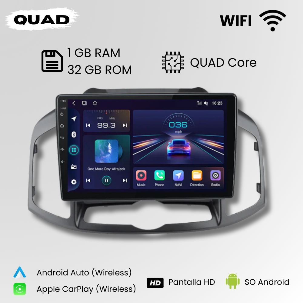Android Auto Radio Carplay Chevrolet Captiva 2011-2016