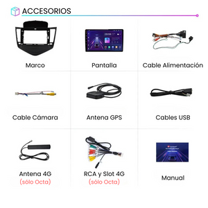 Android Auto Carplay Screen Chevrolet Cruze 2008-2016