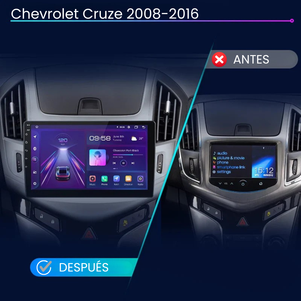 Radio Android Auto Carplay Chevrolet Cruze 2008-2016