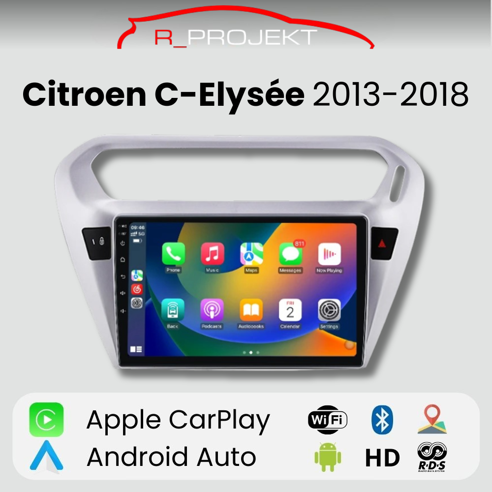 Android Autoradio Carplay Citroen C-Elysée 2013-2018