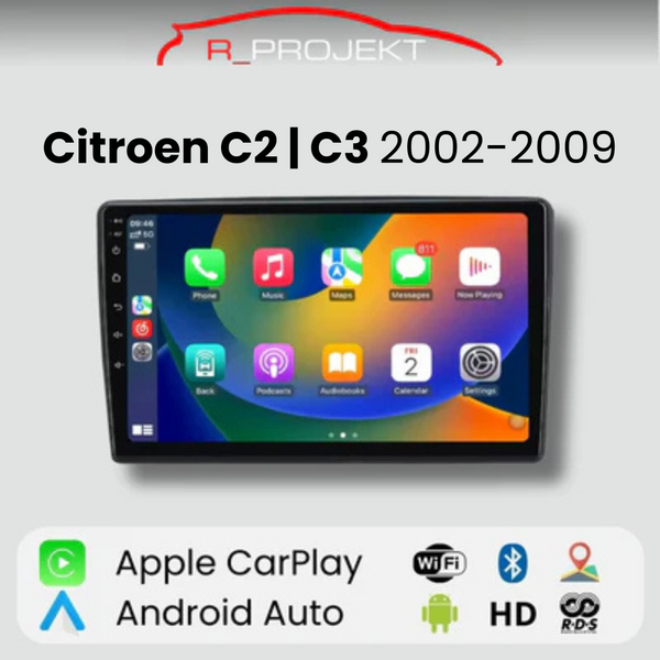Android Auto Carplay Screen Citroen C2 C3 2002-2009