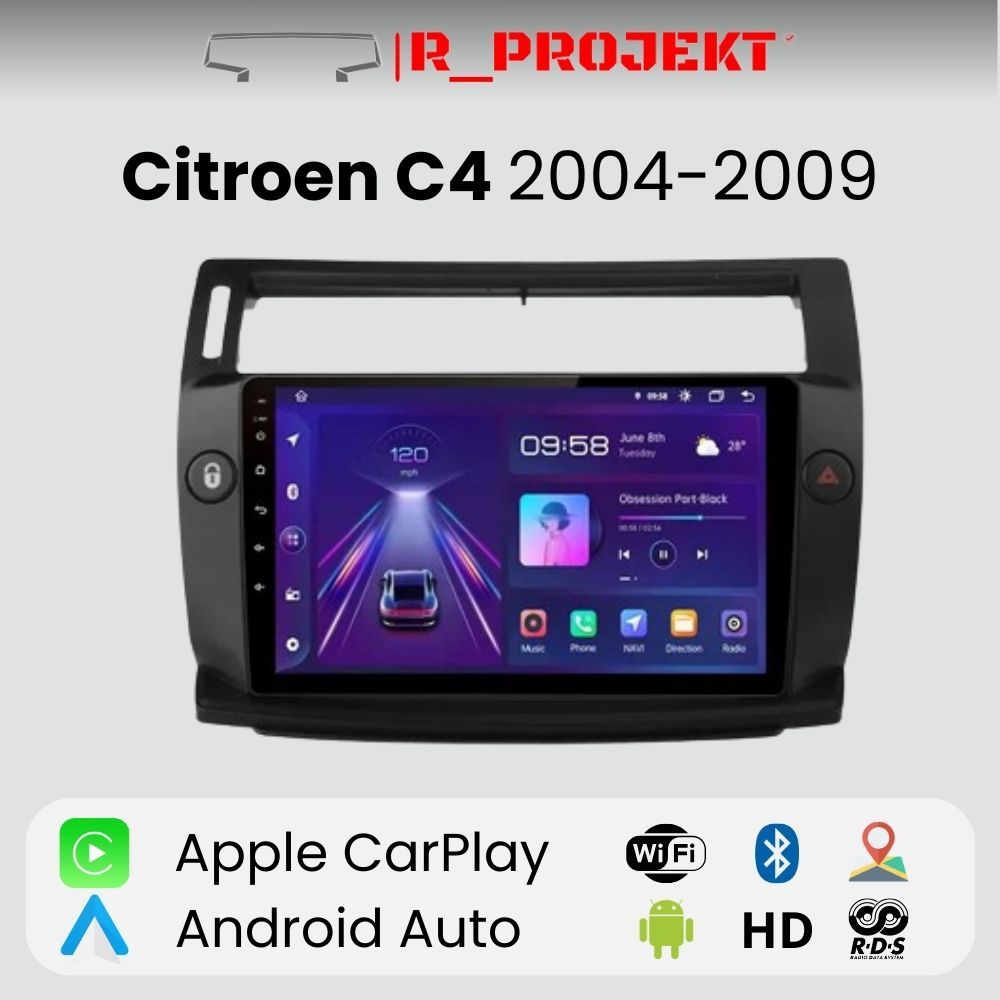 Radio Android Auto Carplay Citroen C4 2004 - 2009