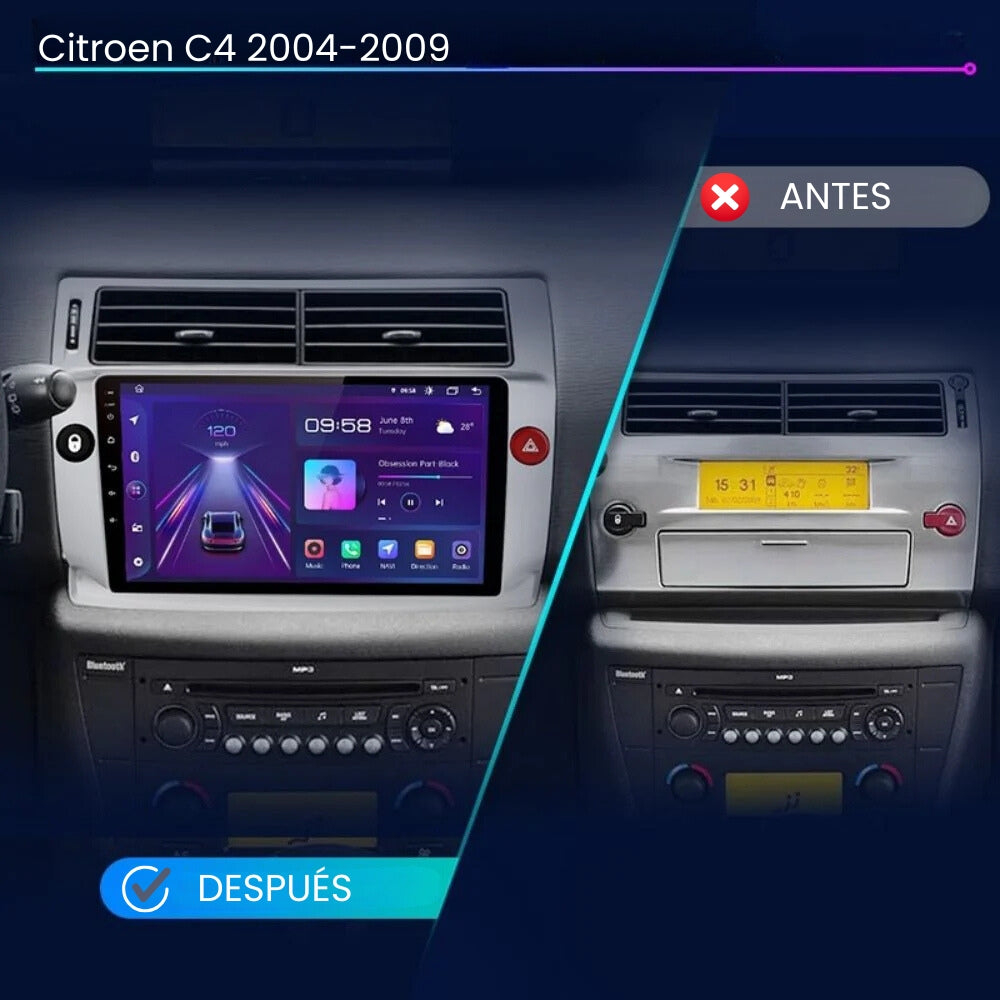 Radio Android Auto Carplay Citroen C4 2004 - 2009