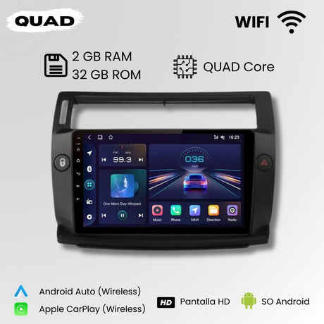 Radio Android Auto Carplay Citroen C4 2004 - 2009