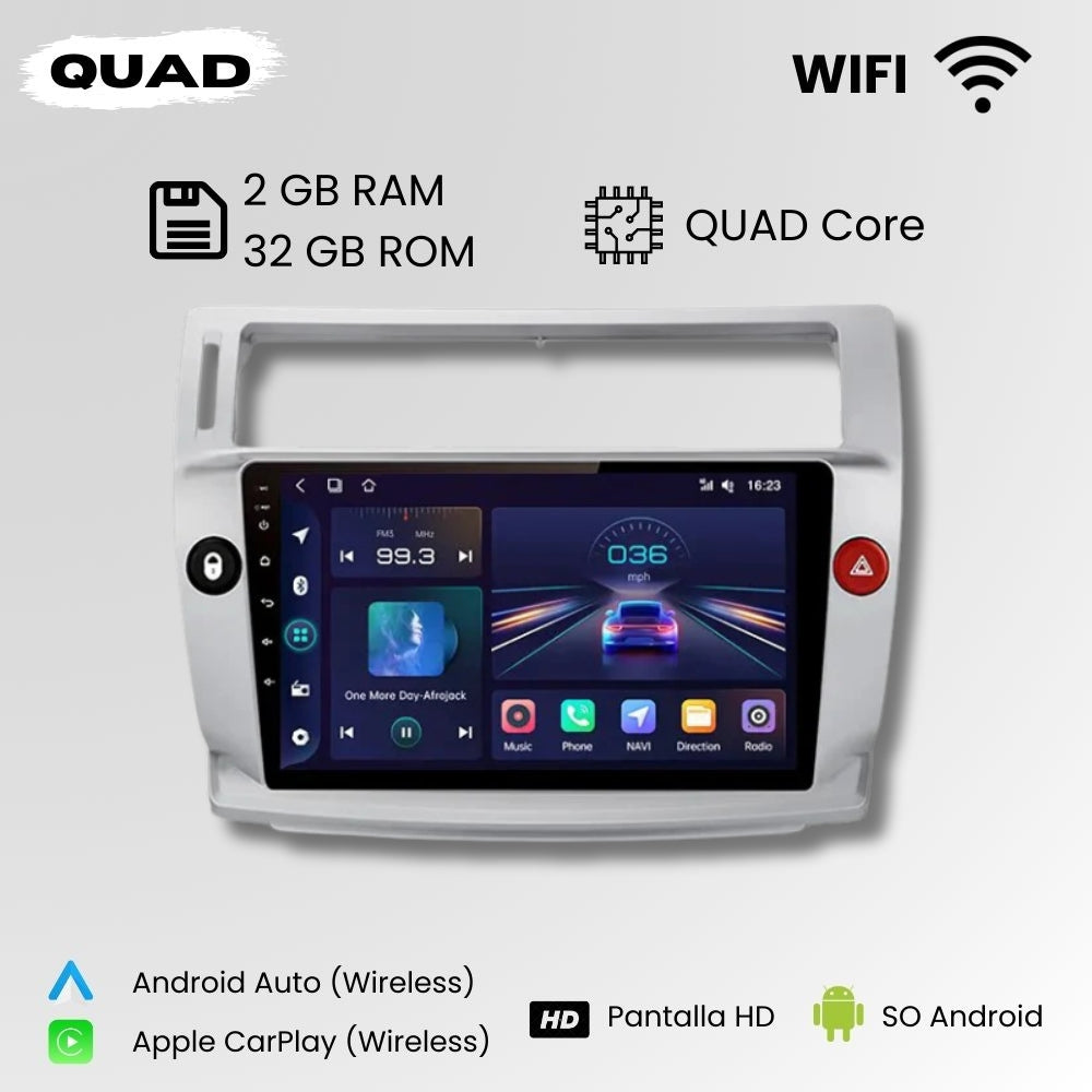 Radio Android Auto Carplay Citroen C4 2004 - 2009