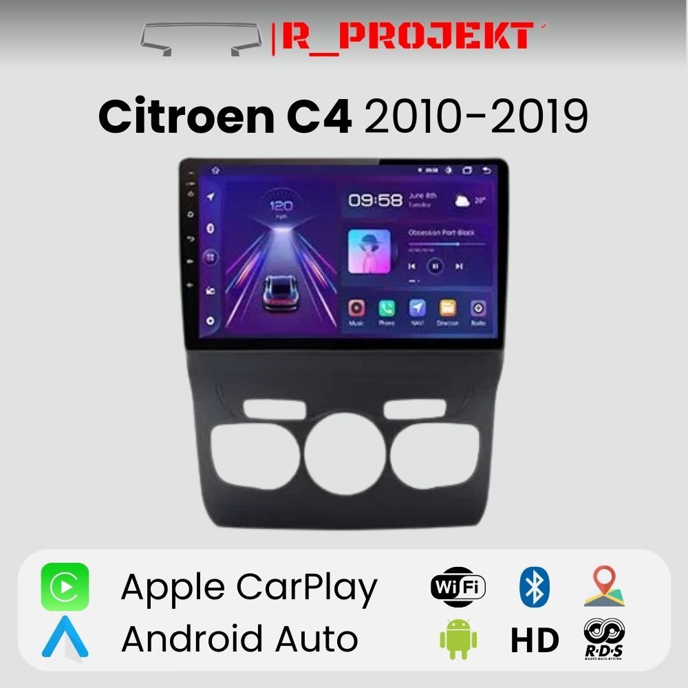 Android Auto Radio Carplay Citroen C4 2010 - 2019