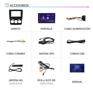 Android Auto Carplay Screen Citroen C4 2010 - 2019