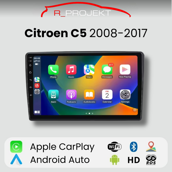 Android Auto Carplay Screen Citroen C5 2008-2017
