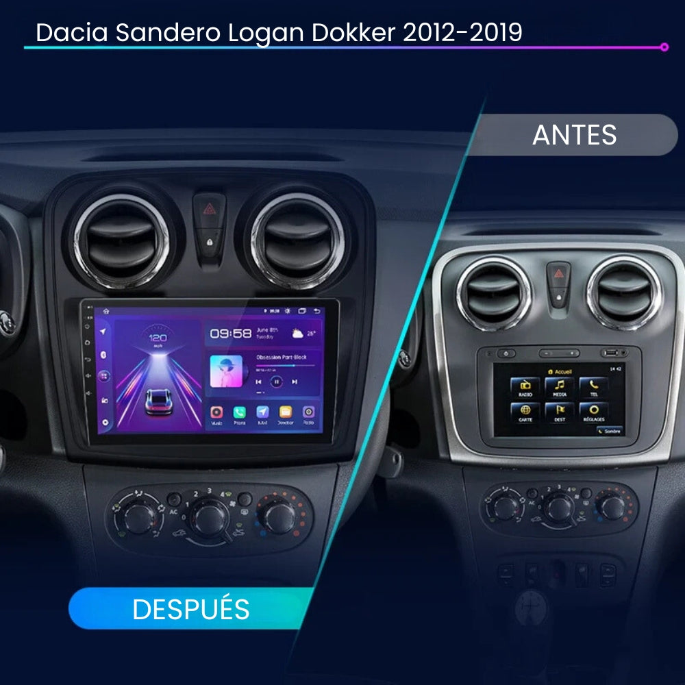 Android Autoradio Carplay Dacia Sandero Logan Dokker 2012-2019