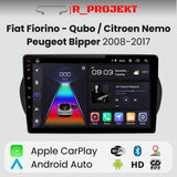 Radio Android Auto Carplay Fiat Fiorino Qubo Citroen Nemo Peugeot Bipper 2008-2017