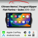 Android Auto Radio Carplay Fiat Fiorino Qubo Citroen Nemo Peugeot Bipper 2008-2017