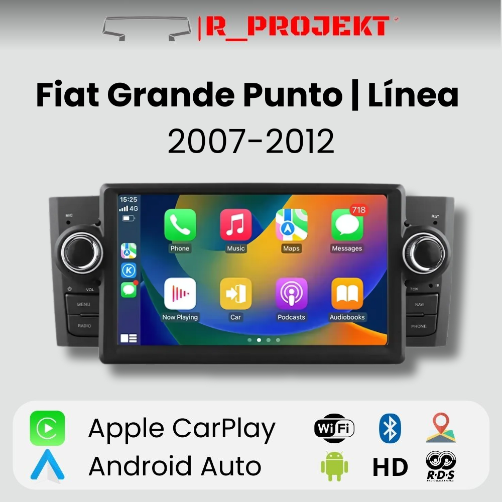 Radio Android Auto Carplay Fiat Grande Punto / Fiat Linea 2007-2012