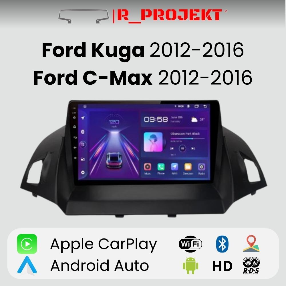 Android Auto Radio Carplay Ford C-Max Kuga 2 2012 - 2016